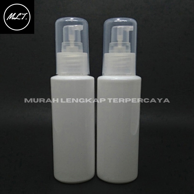 BOTOL TREATMENT PUMP 100 ML FULLCAP MODEL RF / BOTOL PUMP TREATMENT 100 ML PUTIIH FULLCAP TREATMENT PUMP CLEAR FULL CAP PET PUTIH RF 100ML