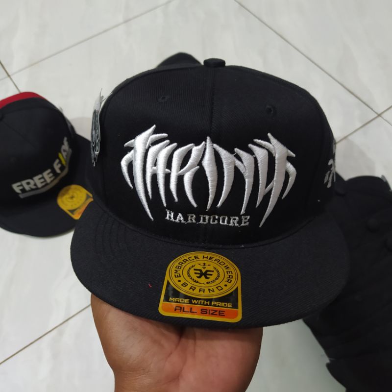 Topi Snapback metal distro pria Bordir Taring