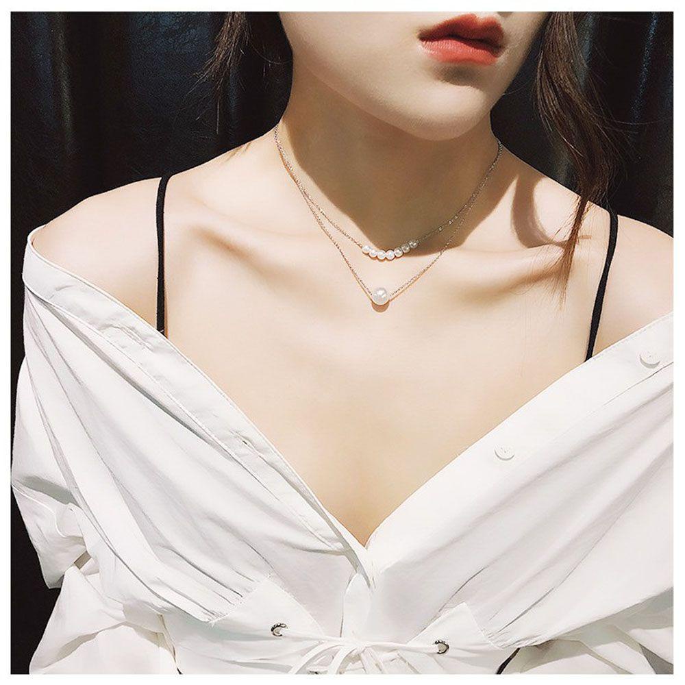 Needway Liontin Kalung Gadis Mewah Rantai Klavikula Choker Kerah Aksesoris Fashion Sederhana