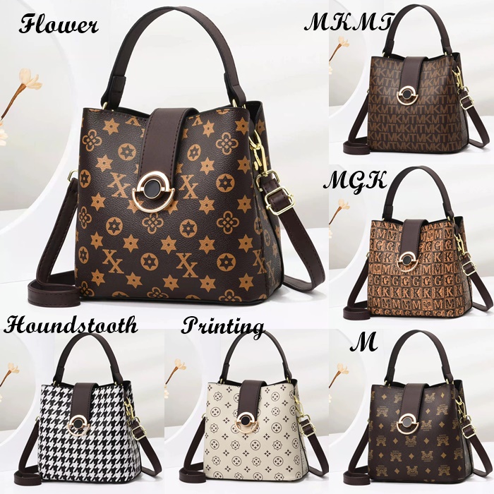 Bucket Bag GD35317 Tas Selempang Wanita Motif Cantik Import