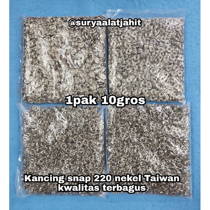 Kancing jepret T220 Nekel Taiwan terbagus @1gros rp.115.000/144pcs