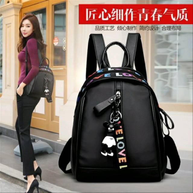 [BISA COD] TAS LOVE / TAS WANITA / TAS BACKPACK / TAS RANSEL TANPA GANTUNGAN TAS