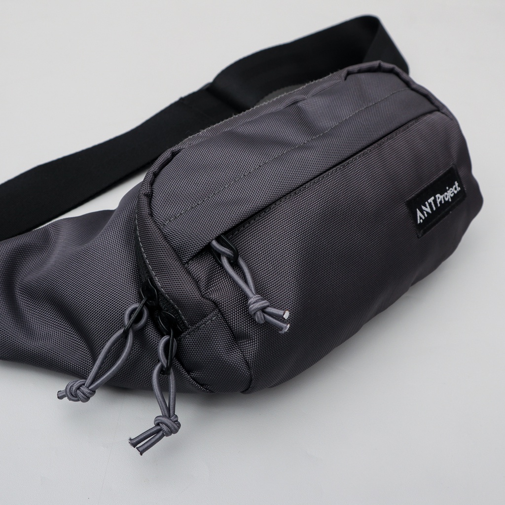 ANT PROJECT - Waistbag Pria NACHT Grey - Tas pinggang