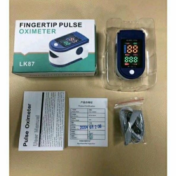 LK87 Pulse Oximeter Fingertip LK87 Led 4WARNA Oxymeter Saturasi Oksigen Darah