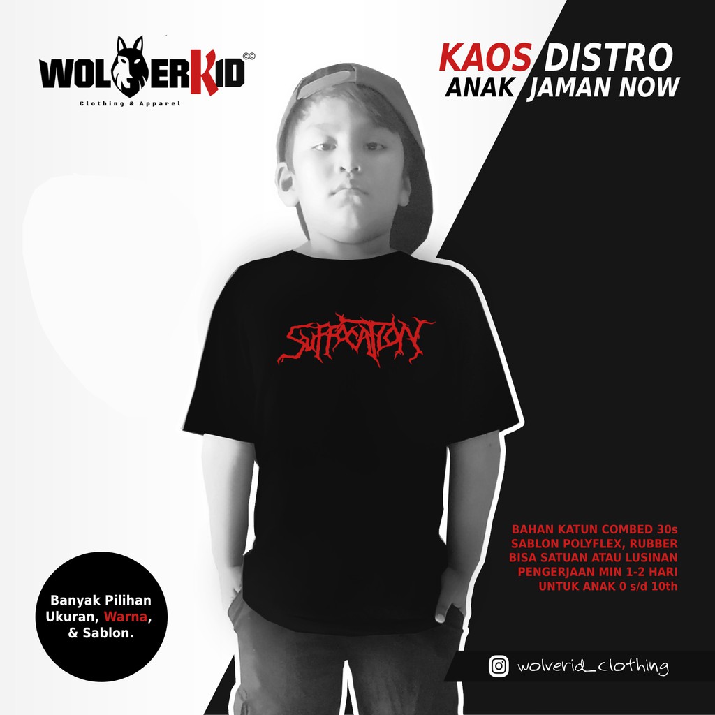 Kaos suffocation - kaos anak - kaos metal - suffocation