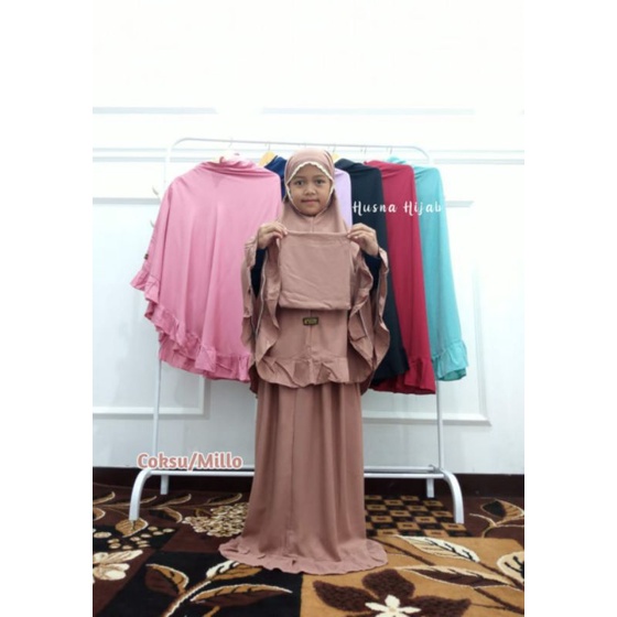 [HUSNA COLLECTION] MUKENA ANAK NAFISA / MUKENA POLOS ANAK