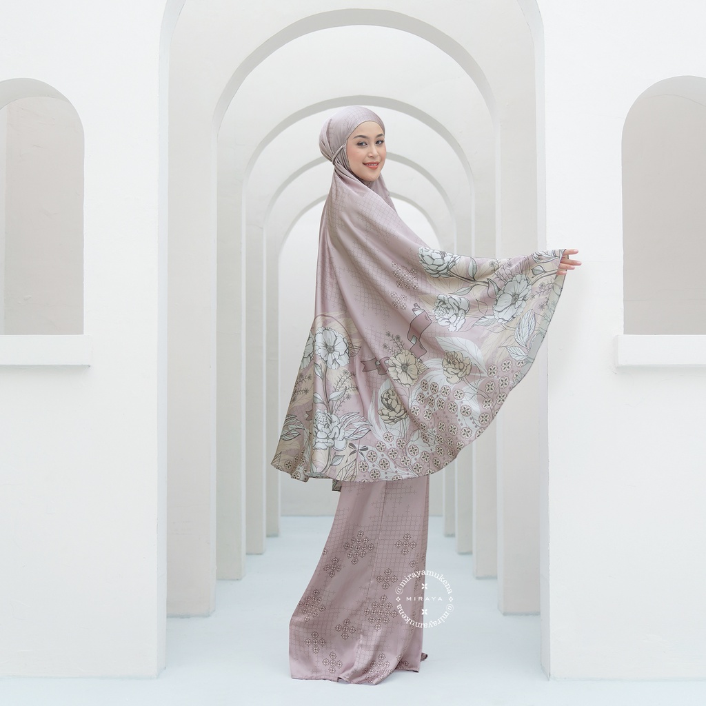 Mukena Travel Printing Royale Dust Pink