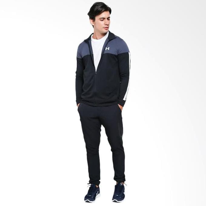 Under Armour Pique Jacket Black Grey Original .Deevagrosir.Olshop