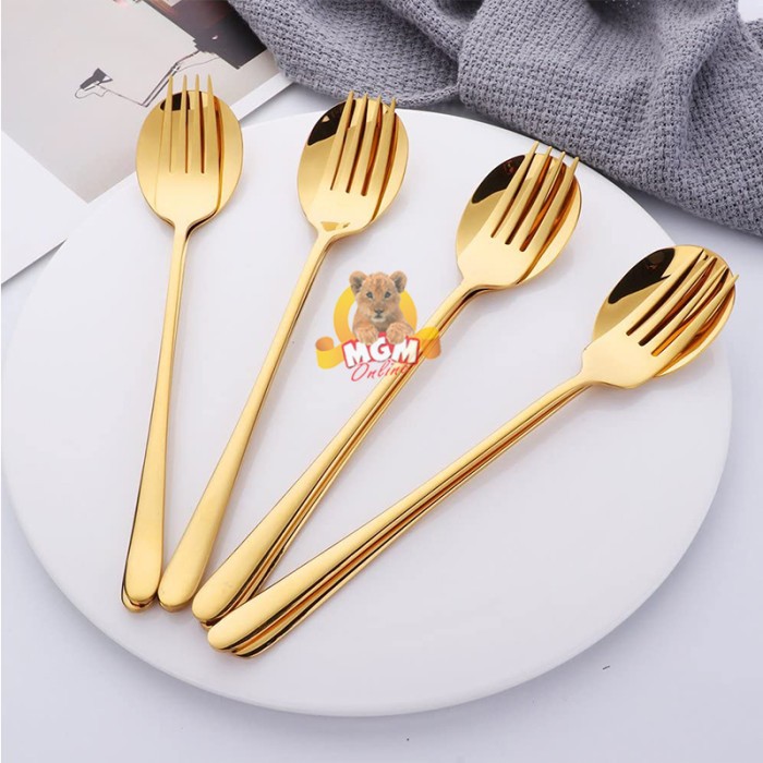 Gold SUJEO Garpu makan emas korea Gold dinner Fork korean