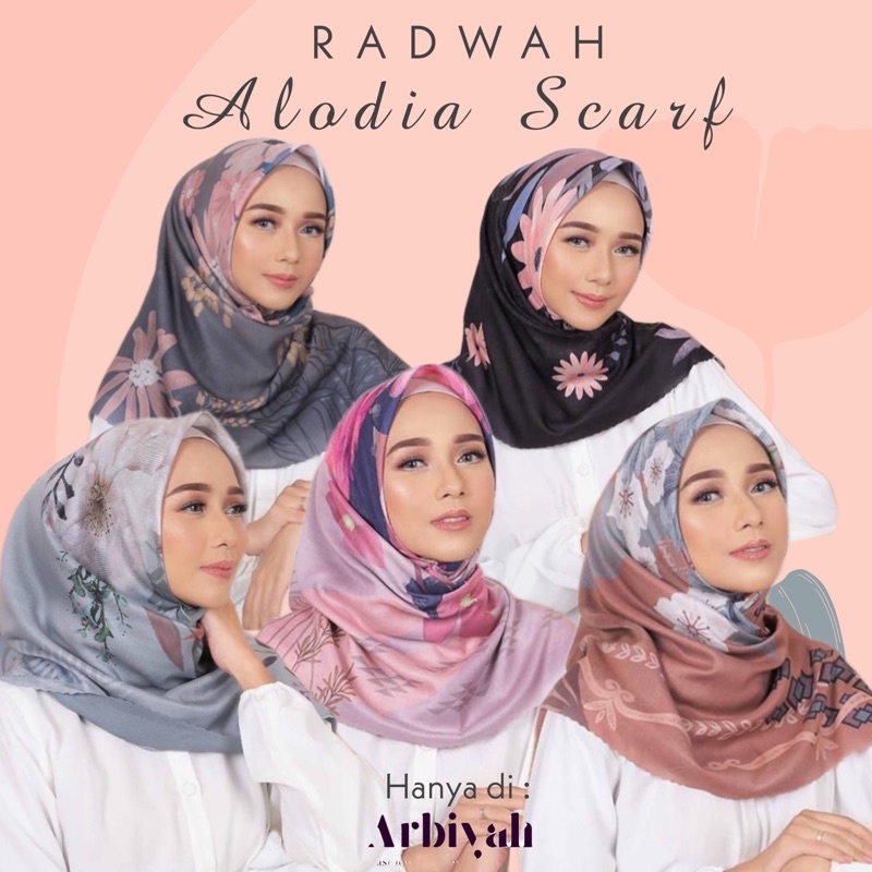 Radwah Original❗️ALODIA SCARF RADWAH - 1 Jilbab 2 Warna - Packing Box