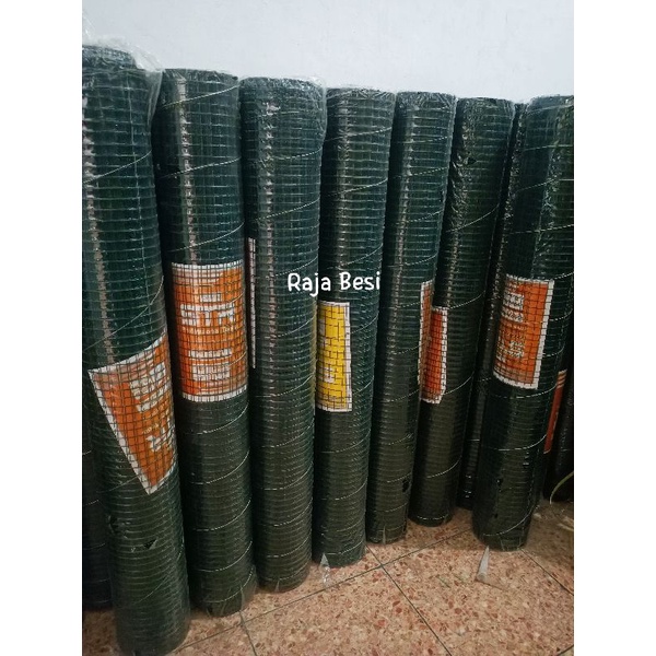 Kawat Loket PVC Hijau Anti Karat 1/2 Ayak Saringan Pasir (jual Roll)