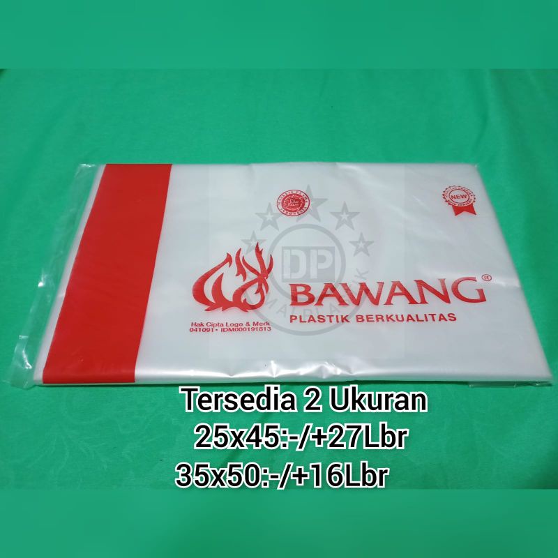 Plastik PE UK 25x45 Merk Bawang PE Ukuran 3kg Plastik Ikan Sayur 35x50 25x40