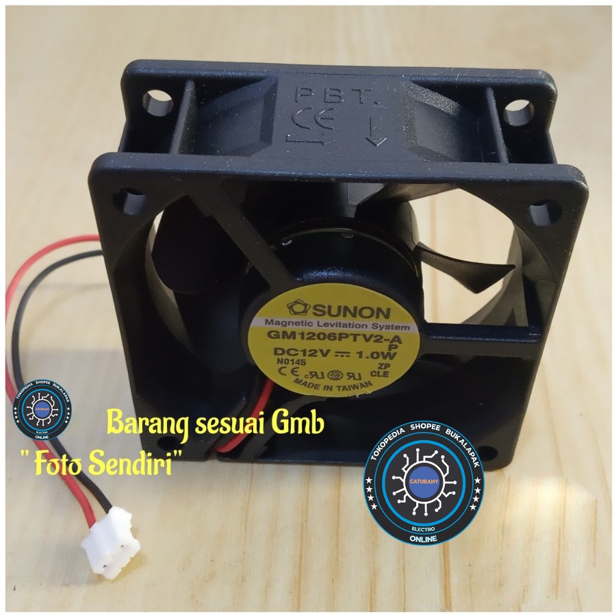 Kipas Fan DC 12V Power 6 x 6 x 2.5 cm 6cm 12 volt Nidec sunon