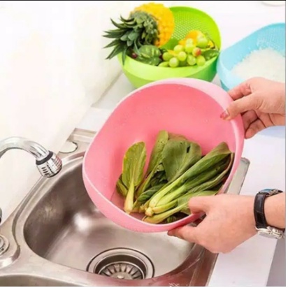 Wadah Cuci Beras Buah Sayur Saringan Wadah Baskom Serbaguna / Multifunction Bowl