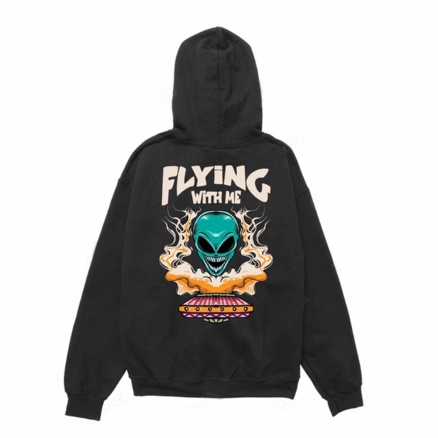 Hoodie Flying Sweater Pria Fleece Size M - XXL