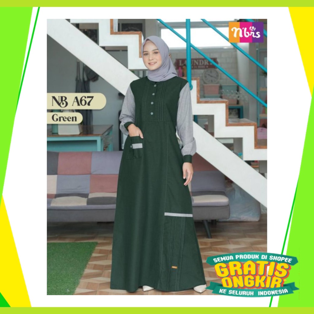 Termurah Terbaru MOdel Terkini New Style /  GAMIS NIBRAS NB A67 NBA 67 NBA67