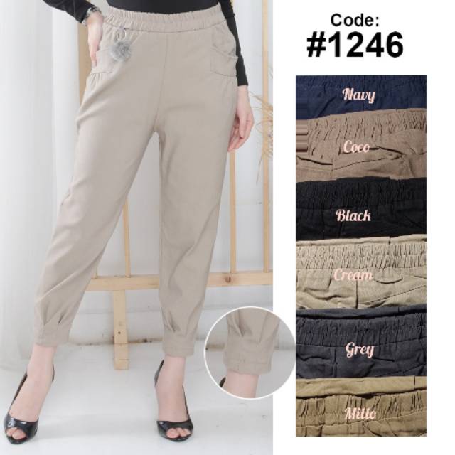CELANA PANJANG SKY MODE/SIMPLE PANTS - CELANA KANTOR WANITA - CELANA PANJANG WANITA