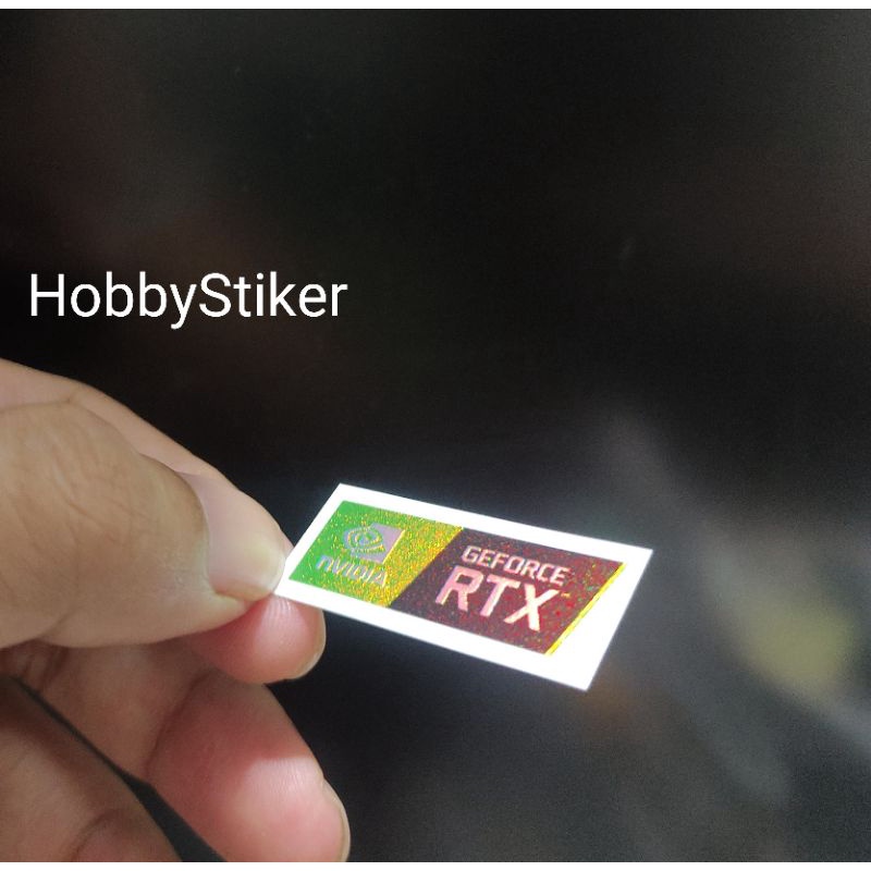 Stiker nvidia rtx untuk pc laptop notebook efek hologram