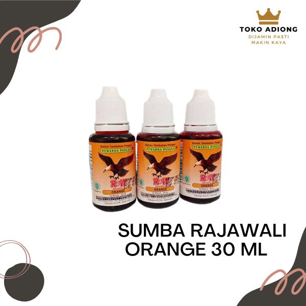 

PEWARNA MAKANAN RAJAWALI 30 ML / PEWARNA RAJAWALI - ORANGE RW
