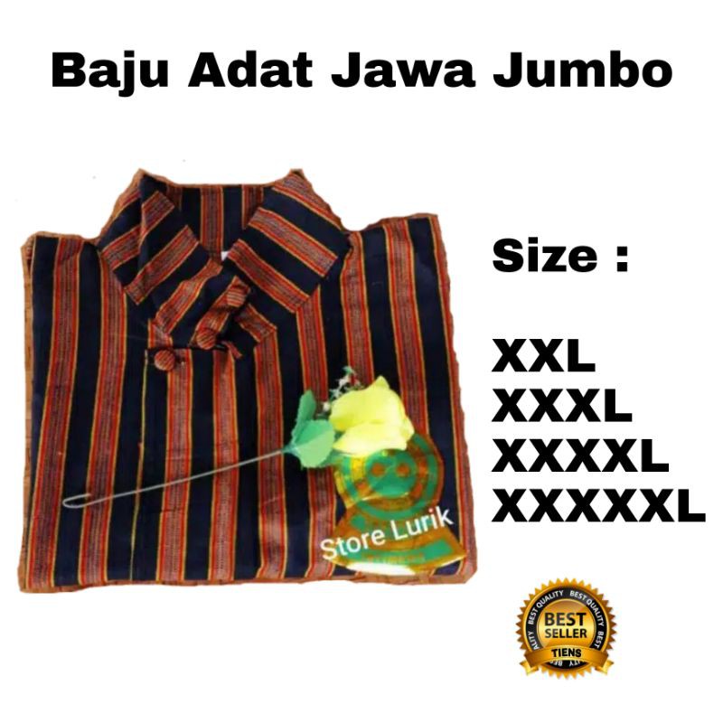 Baju surjan lurik jawa asli tenun / Baju lurik jumbo (XXL, XXXL, XXXXL, XXXXXL)