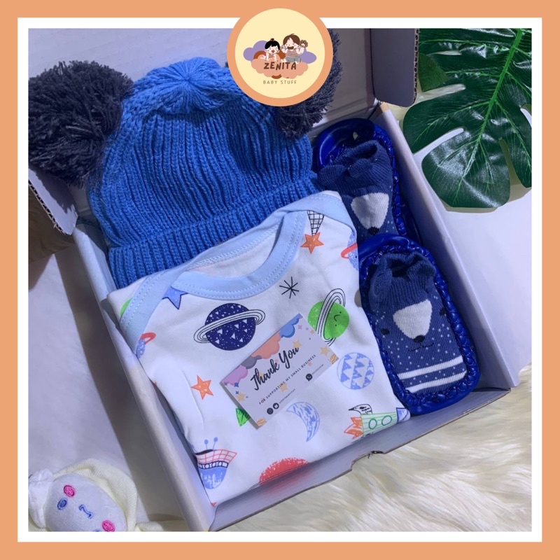 Hampers Bayi Newborn Baby Gift Set Unisex Kado Kelahiran Parcel Bayi Laki-laki Perempuan + Extra Kar