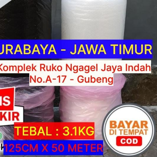 

֍ Buble Wrap Hitam 125 Cm x 50 Meter - 2.1KG MIX ABU2 ➶