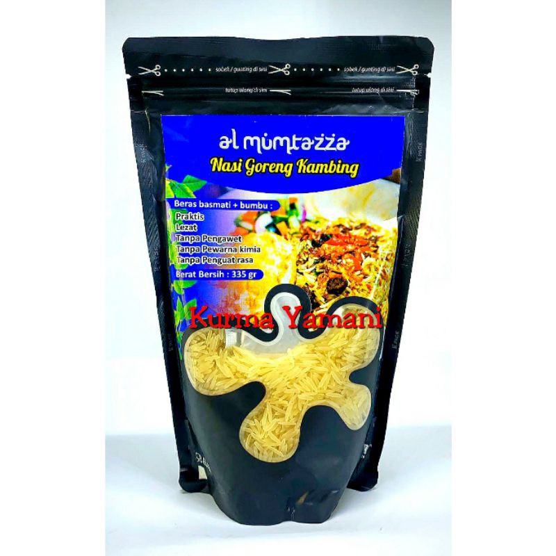 Bumbu Nasi Goreng Kambing Instan Al Mumtazza + Basmati Bumbu Arab Siap Masak Bkn Biryani Kebuli