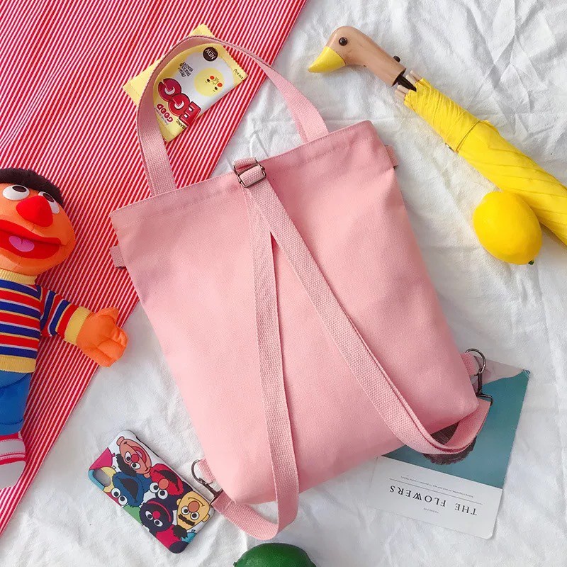 Tas Tote bag Sekolah Wanita Kanvas Tebal 3in1 Ransel Selempang Chio Cewek Kuliah Fashion Murah Grosir COD TOKO92