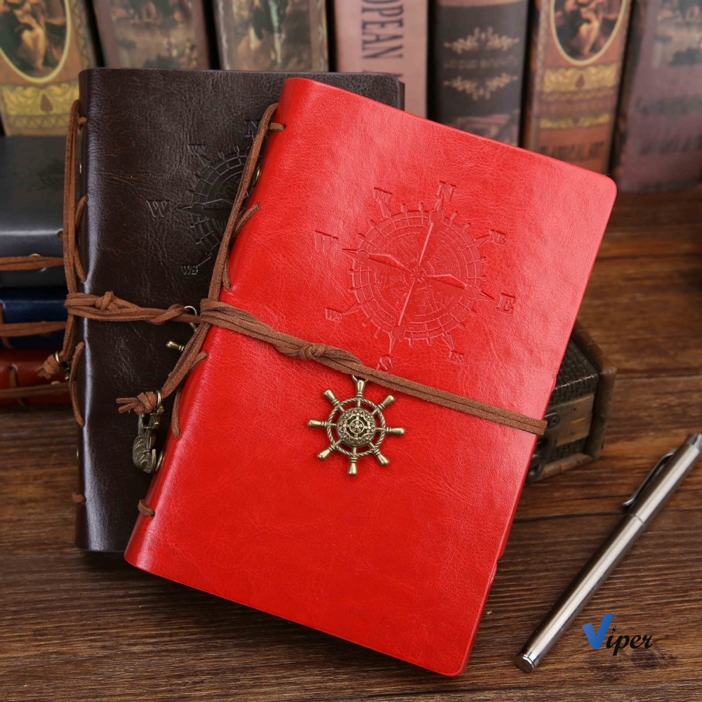 

Buku Catatan NotA5 A6 Buku Diary Aesthetic Gaya Retro Binder Unik Cover Kulit PU Leather RB9