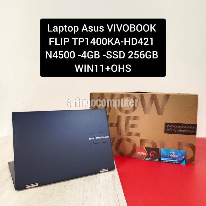 Laptop Asus VIVOBOOK FLIP TP1400KA-HD421 N4500 -4GB -SSD 256GB -WIN11+OHS