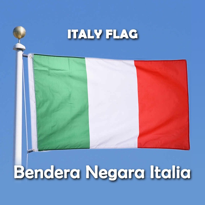 Bendera Negara Italia atau il Tricolore Ukuran Besar