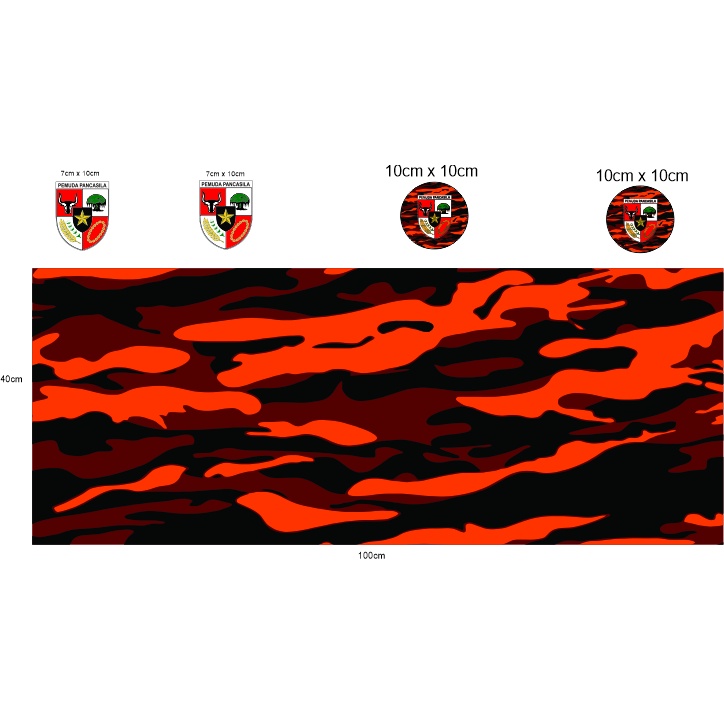 Sticker Pemuda Pancasila Bonus LOGO 100cm x 40 Bahan Decal Plus Laminasi Glosy