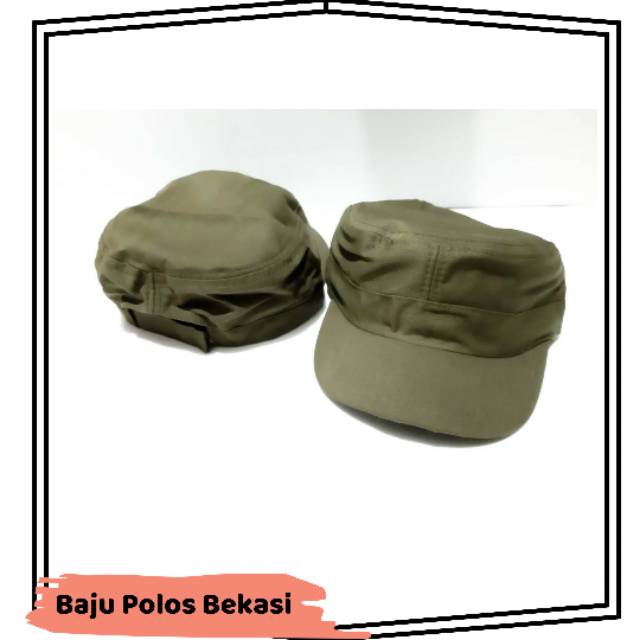 Topi Komando Polos.Topi Militer. Topi Army -Hijau Army
