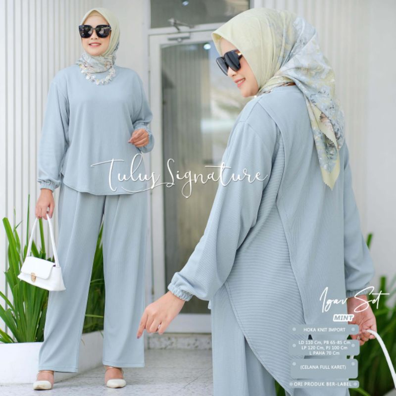 IGAV SET BY TULUS SIGNATURE / ONE SET WANITA MUSLIMAH / Setelan polos