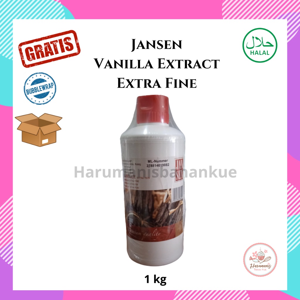 

Jansen Vanilla Extract Halal Extra Fine / Vanila Ekstrak / Pasta Vanila 1kg