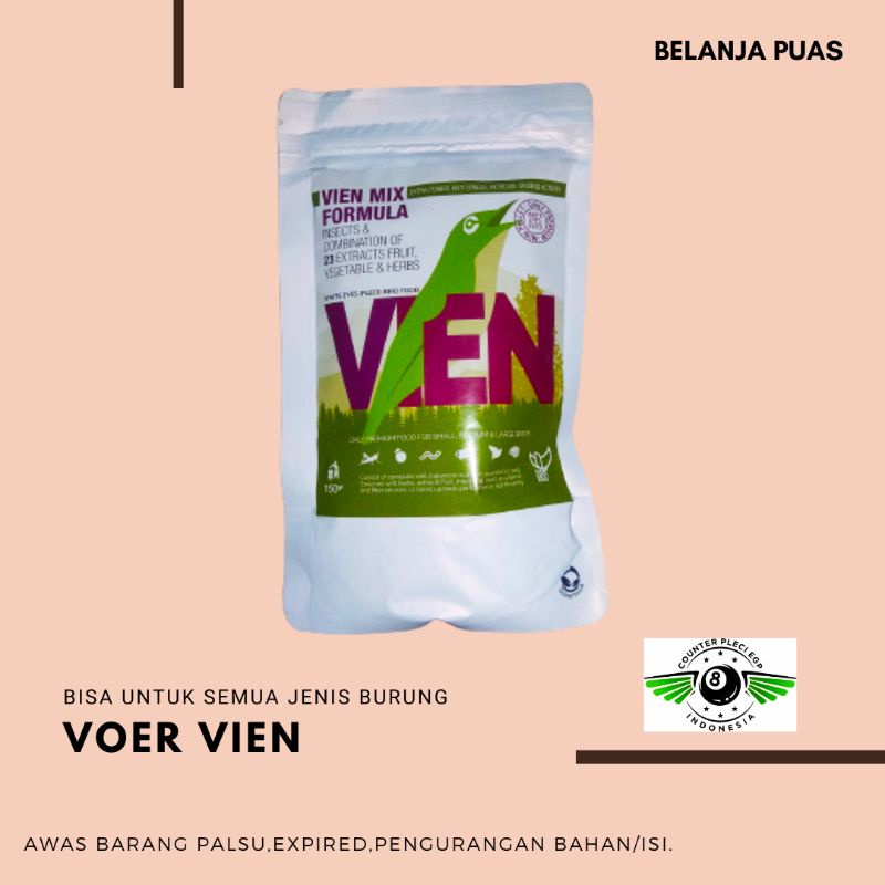 VOER VIEN PLECI VIEN MIX FORMULA WHITE EYES (PLECI) BIRD FOOD