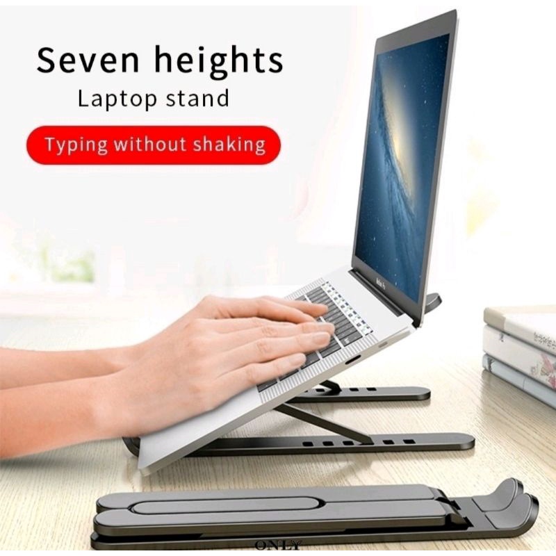 STAND LAPTOP PORTABLE P1 PRO UNIVERSAL LIPAT / LAPTOP STANDS FOLDABLE STAND HOLDER FOLDING MACBOOK IPAD NOTEBOOK