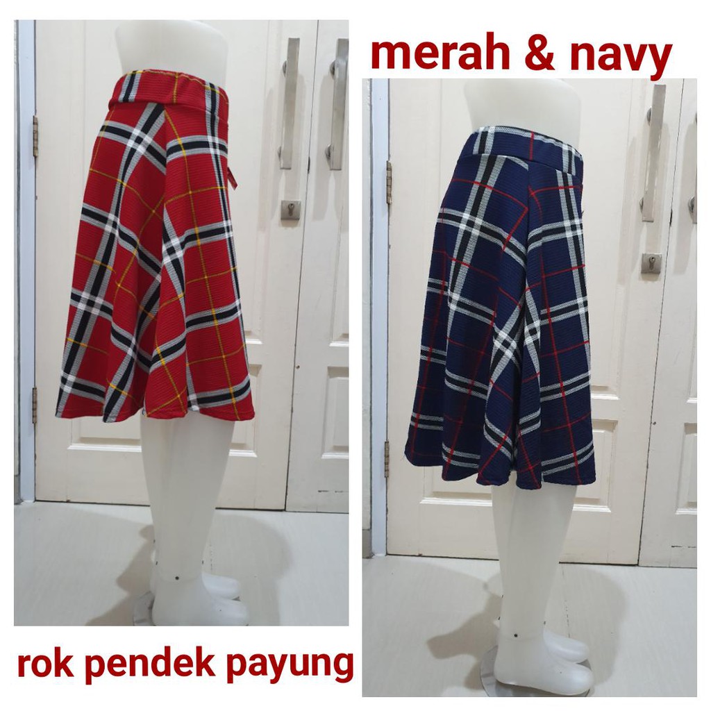 SB Collection Rok Pendek Lirian Midi Skirt Casual Payung Jumbo Wanita