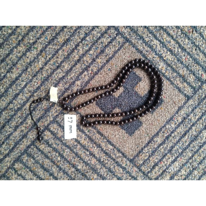 tasbih kokka bulat hitam polos ± 7 mm ( 7mm ) 99 butir ( kauka kaukah pukah pukaha kuka )