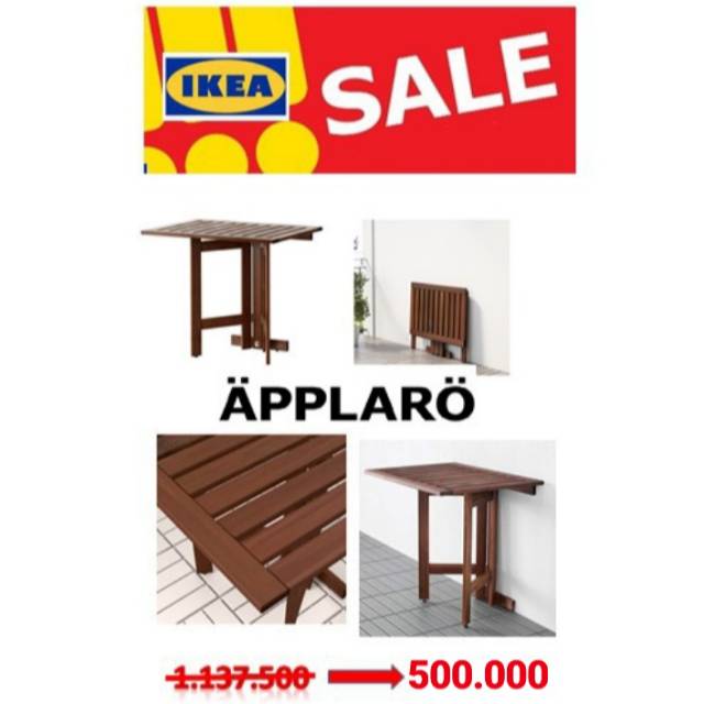 IKEA APPLARO Meja Lipat Dinding, Luar Ruang/Taman/Outdoor
