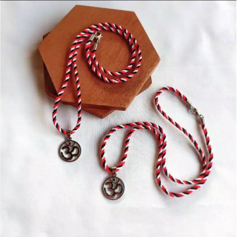 Kalung Tridatu Omkara Bali Metal/Silver