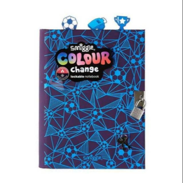 

SMIGGLE Notebook A5 Lock Change - Original buku berubah warna dengan kunci