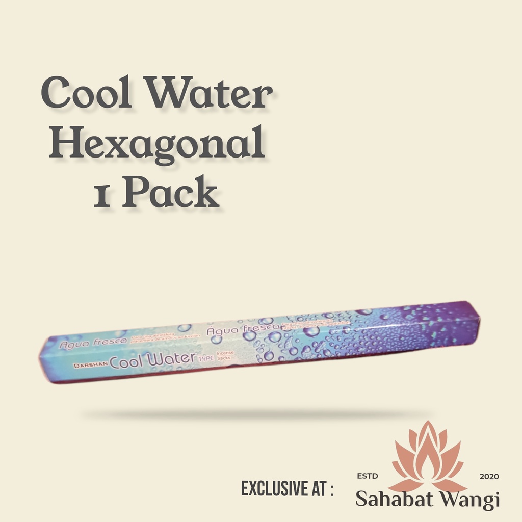 Dupa India Darshan Cool Water Hexa Short Pack 20Stick