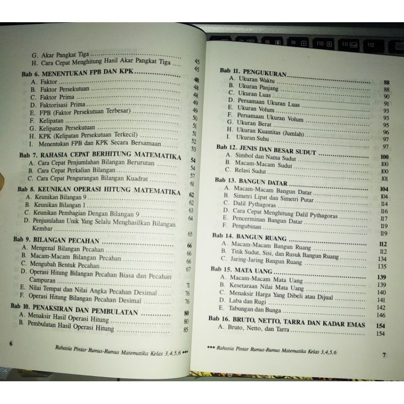 Rahasia Pintar Rumus Rumus Matematika Sd Kelas 3 4 5 6 Shopee Indonesia