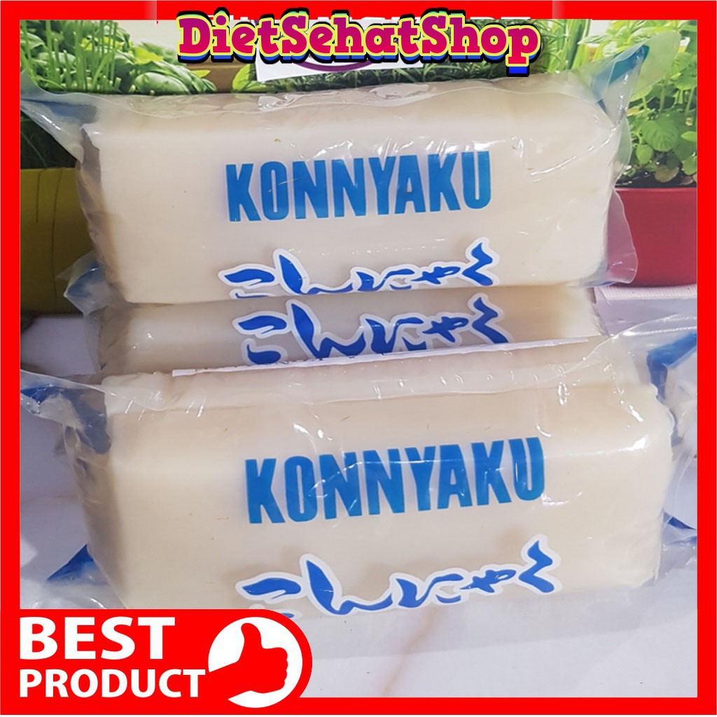 

Shirataki Konnyaku Blok Biru (Ita Konnyaku) - 500g/Cocok untuk Diet keto/DEBM