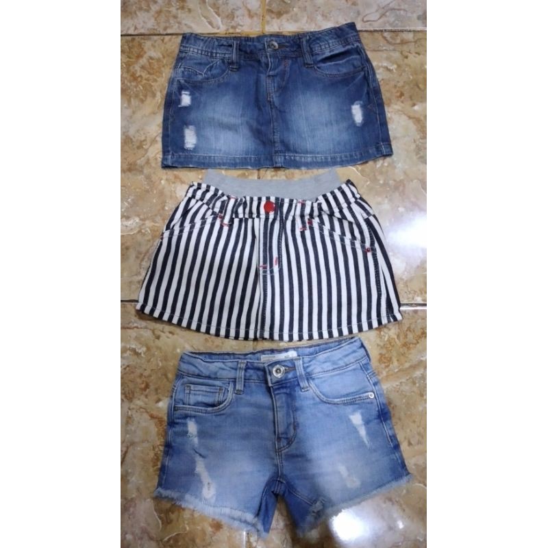 preloved rok dan celana jeans anak, merk zara ori