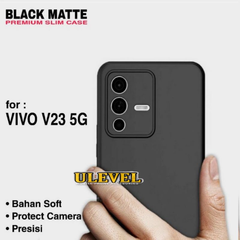 case vivo v23 5g premium slim case matte slim black matte