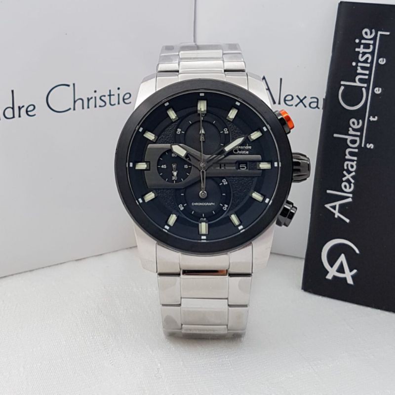 JAM PRIA ORIGINAL AC 6559 MC SILVER HITAM