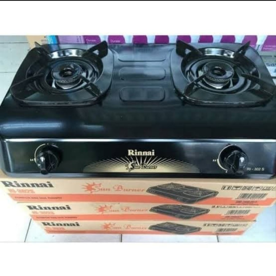 Kompor Gas Rinnai 2 Tungku RI302S / RI-302 S / RI 302 s Teflon Sun Burner