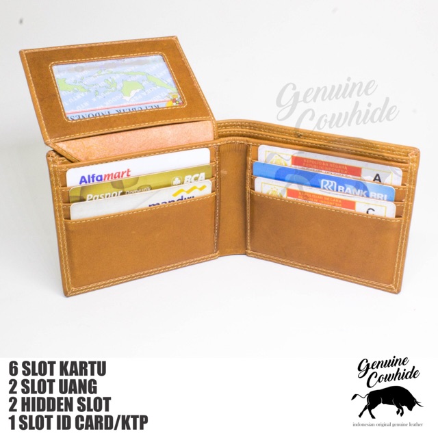 Dompet Kulit Asli Full Kulit Seluruhnya - Tanpa Kain Furing